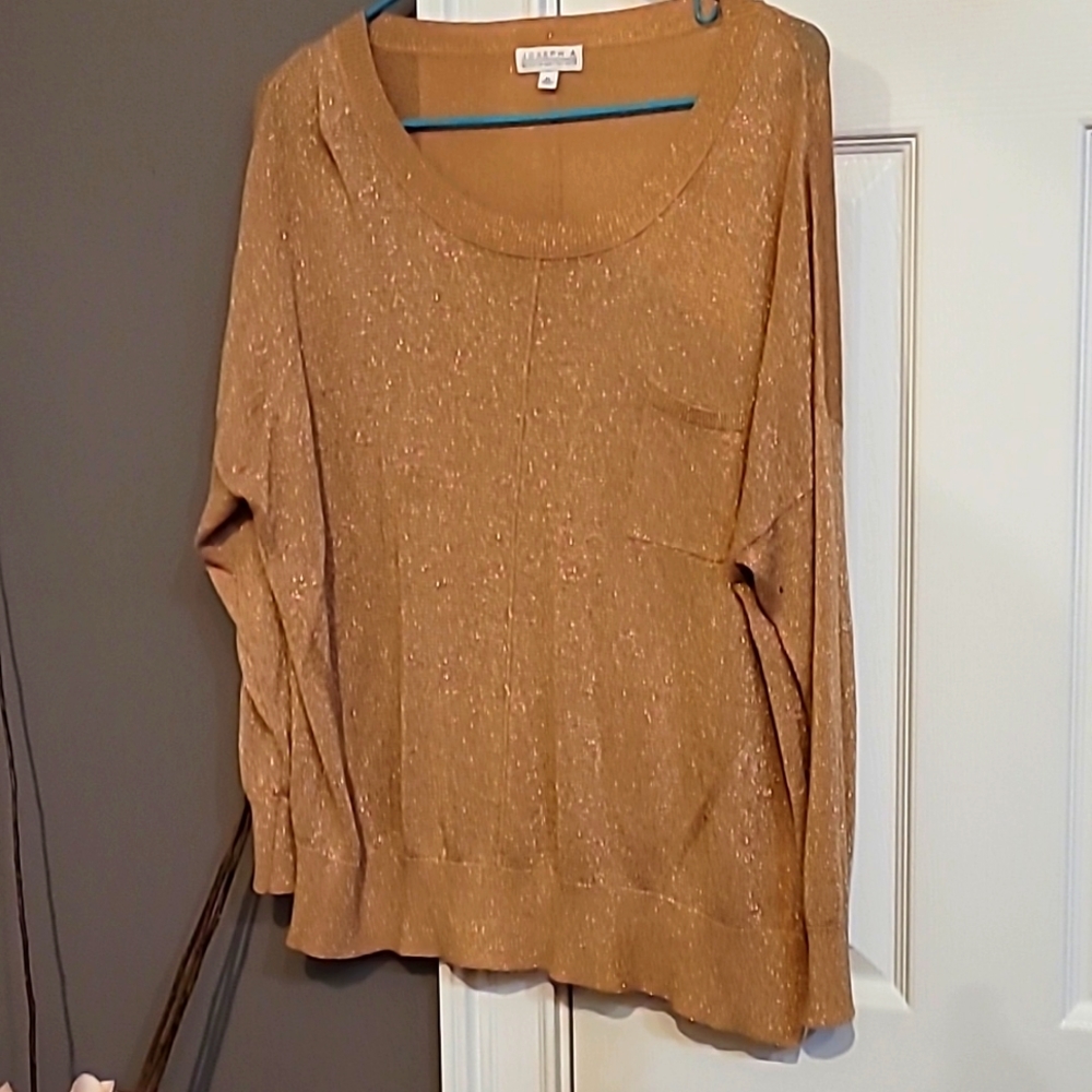 Thin gold glitter sweater